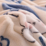 Winter Duvet Cover Thick Fleece Warm Flannel Coral Double Sided Velvet Bedding Single Double Queen King Size Quilt Cover