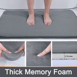 Memory Foam Bath Mat Anti-Slip Shower Carpet  Soft Foot Pad Decoration Floor Protector Absorbent Quick Dry Bathroom Rug