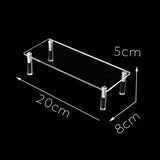 1-5 Tier Acrylic Wooden Display Stand Ransparent Ladder Shelf Hand-made Figure Toy Animation Car Model Perfume Storage Rack