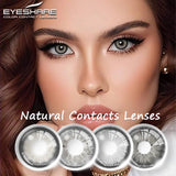 Natural Color Contact Lenses for Eyes 2pcs Gray Eyes Lenses Yearly Fashion Brown EyeContacts Lens Colored Eye Contacts