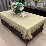 Rectangle Tablecloth Luxury Embroidery Lace Table Cover Flower Elegant Hollow Out Table Cloth Towels Dining table decoration