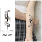 3D Butterfly Tattoos Sticker for Women Temporary Body Art Tattoo Sticker Rose Flower Feather Tattoo lady Waterproof Fake Tatoo