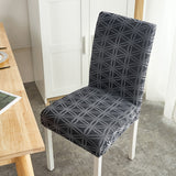 4 pcs/6 pcs Jacquard Chair Cover Polyester Fiber High Elastic Stool Cover Hotel Restaurant Chair Antifouling Cover