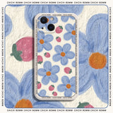 Oil Painting Flower Collection Phone Case For iPhone 14 13 12 11 Pro Max Mini X XS XR 7 8 Plus New Strawberry Flower iPhone Case