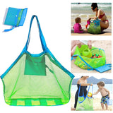 Outdoor Beach Mesh Bag Children Sand Away Foldable Protable Kids Beach Toys Bag Clothes Toy Storage Sundries Organizers Backpack