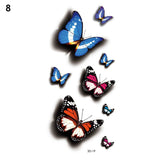 3D Butterfly Tattoos Sticker for Women Temporary Body Art Tattoo Sticker Rose Flower Feather Tattoo lady Waterproof Fake Tatoo