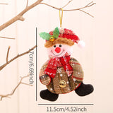 Cute Christmas Santa Snowman Deer Doll Decoration Gift Doll Christmas Tree Hanging Ornament New Year Xmas Home Decoration