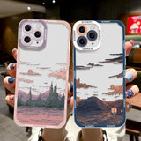 Clear Landscape Phone Case For iPhone 13 Pro Max Case For iPhone 11 12 14 Pro Max XR XS Max 7 8 Plus SE 12 13 Mini Scenery Cover