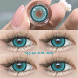 Color Contact Lenses with Diopters Cosplay Colored Lenses Anime Myopia Color Lens Eyes Pink Lenses Graduated Blue Lenses