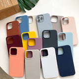 For iPhone 14 13 Pro Max Case Luxury Liquid Silicone Phone Case for iPhone 11 12 Pro Max X XR 7 8 14 Plus Camera Protection Case