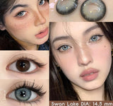 1 Pair Colorcon Korean Lenses Colored Contact Lenses for Eyes Big Eye Lenses Pink Lenses Blue Eye Lenses