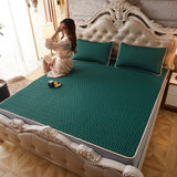 Natural Thai Latex Summer Mat Cooling Rayon Bed Mat for Summer Comfortable Breathable Cool Mat and Pillowcase Cold Folding Mats