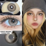 1Pair New Color Contact Lenses for Eyes Natural Brown Eyes Contacts Lenses Yearly Fashion Blue Eyes Lens Colored Lens