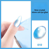Laser Rainbow Cat Eye Gel Magnetic Nails Polish Reflective Sparkling Glitter Gel Can Be Use on Any Color Nail Accesorios