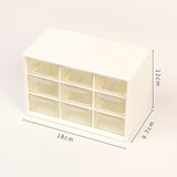 Plastic 9 Grids Desktop Storage Box Jewelry Dust Proof Drawer Desk Organizer Cosmetic Storage Earrings Makeup Container for Home