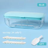 1pcs Silicone Ice Mold and Storage Box 2 In 1 Ice Cube Tray Making Mould Box Maker Bar Kitchen Accessories Utensils Home Gadgets