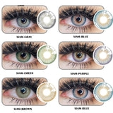 1 Pair Color Contact Lenses for Eyes Natural Brown Lenses Beauty Fashion Monet lense Blue Lenses Green Eye Contact