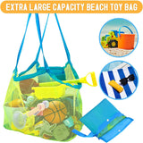 Outdoor Beach Mesh Bag Children Sand Away Foldable Protable Kids Beach Toys Bag Clothes Toy Storage Sundries Organizers Backpack