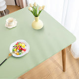 Rectangle Leather Tablecloth for Dinner Table Cloth Cover Stain Wrinkle Resistant Waterproof Oil-proof Desk Cover Desktop