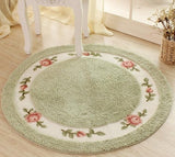 Flower Doormat Soft Plush Round Rotating new Chair Floor Mat Modern Bathroom Carpet Children Play Rugs