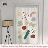 Nordic Door Curtains Short Kitchen Curtain Bedroom Doorway Partition One Piece Noren Office Decorative Drapes