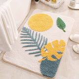 Bathroom Rugs Non-Slip Soft Microfiber Bath Mat Extra Soft Water Absorbent Machine Washable Shower Floor Rug