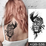 Waterproof Temporary Tattoo Sticker Lion Family Flash Tatto Tiger Wolf Moon Crown Flower Body Art Arm Fake Tatoo Men Women