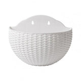 Hand Exquisite Wall-mounted Plastic Basket Indoor Outdoor Storage Flower Pot Plant Container Home Living Room Decoration