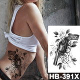 Waterproof Temporary Tattoo Sticker Anime Cool Girl Flash Tatto Evil Witch Old School Body Art Arm Fake Tatoo Men Women