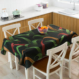 New Nordic Style Tropical Green Leaves Monstera Flamingo Table Cover Waterproof Table Cover Home Kitchen Tablecloth