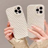 Jane non-slip wavy ins shockproof phone case for iphone 11 12 mini 14 pro max 7 8 plus 13promax x xsmax xr cute back cover shell