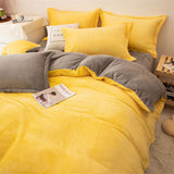 Winter Warm Duvet Cover Queen Size Bed Coral Fleece Quilt Cover King Size Bed Flannel Comforter Case Flannel Blanket Bedding