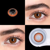 Natural Color Lens Eyes 2pcs Yearly Color Contact Lenses Beauty Contact Lenses for Eyes Eye Cosmetic Color Lens Eyes