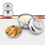 Food Container Stainless Steel Lunch box for hot food 2 Layer Portable Thermo Insulated Bowl Insulation Bento Tableware