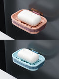 1PC Non-slip Soap Holder Bathroom Strong Suction Drain Rack Soap Dishes Household Suction Cup Wall Mounted Soap Dish