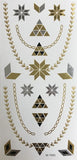 1PC Summer Style Men Women Body Art Gold Metallic Tattoo Sticker  Chain Bracelet Fake Jewelry Waterproof Temporary Tattoo