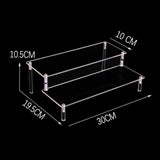 1-5 Tier Acrylic Wooden Display Stand Ransparent Ladder Shelf Hand-made Figure Toy Animation Car Model Perfume Storage Rack