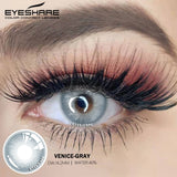 Natural Colored Contacts Lenses For Eyes 2pcs Blue Color Contact Lens For Eyes Yearly Makeup Gray Pupils Contact Lens