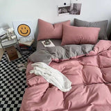 Ins Princess Pink Heart Duvet Cover Home Textile Pillow Case Bed Sheet Kids Girls Bedding Covers Set King Queen Twin Cute Kawaii