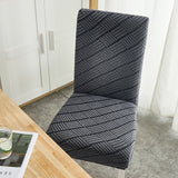 4 pcs/6 pcs Jacquard Chair Cover Polyester Fiber High Elastic Stool Cover Hotel Restaurant Chair Antifouling Cover