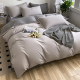 heart four-piece Brushed Washed Cotton Green Bed Set Flat Sheet Pillowcase Quilt Cover Bed Linen Flower Duvet Covers