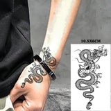 Waterproof Temporary Tattoo Stickers Butterfly Snake Rose Flower Gun Dark Flash Small Women Body Art Wrist Neck Fake Tattoos Men