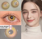 1Pair New Color Contact Lenses for Eyes Natural Brown Eyes Contacts Lenses Yearly Fashion Blue Eyes Lens Colored Lens