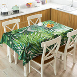 New Nordic Style Tropical Green Leaves Monstera Flamingo Table Cover Waterproof Table Cover Home Kitchen Tablecloth