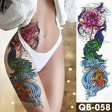 Large Full Arm Sleeve Tattoo Japanese Traditional Samurai Waterproof Temporary Tatoo Sticker Totem Men Women Phoenix Fake Tatto