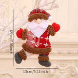 Cute Christmas Santa Snowman Deer Doll Decoration Gift Doll Christmas Tree Hanging Ornament New Year Xmas Home Decoration