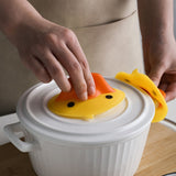 1/2Pcs Little Yellow Duck Rubber Anti-scalding Gloves Oven Casserole Handle Protective Insulation Clip Kitchen Accessories