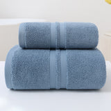 100% Cotton Bath Towels Absorbent Bathroom Home Towels Soft 2Pcs Towel Sets Kitchen Thicker Quick Dry Cloth For Cleaning