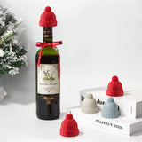 Christmas Hat Shaped Silicone Wine Bottle Stopper Cap Beer Champagne Bottle Plug Sealed Stopper Home Decorative Bar Tools