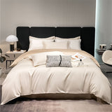 heart four-piece Brushed Washed Cotton Green Bed Set Flat Sheet Pillowcase Quilt Cover Bed Linen Flower Duvet Covers